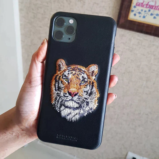 Santa Ba*bara genuine leather case | Tiger Embroided